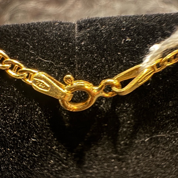 18k Saudi gold anklet sz 9 inches 1.35 Grams - Picture 3 of 3